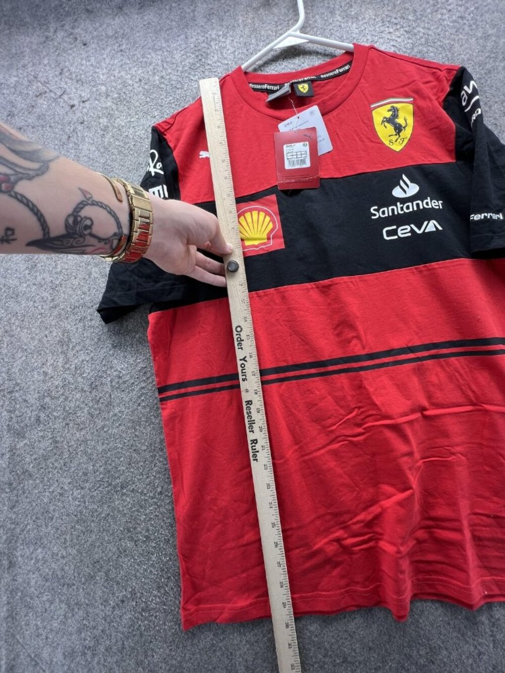 Puma Ferrari Shirt Mens Large Red Formula One Ferrari SF Team Tee Scuderia - Picture 3 of 12